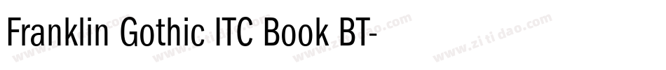 Franklin Gothic ITC Book BT字体转换